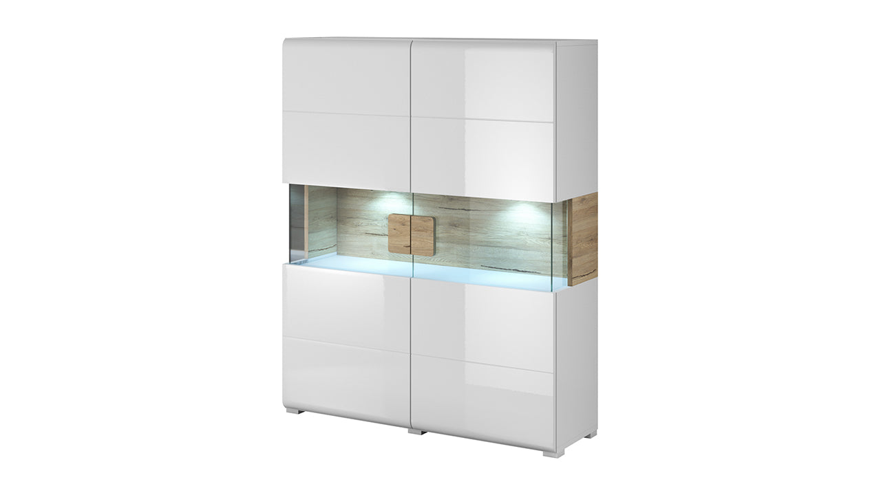 Chest of Drawers 2D TL42 TOLEDO san remo / white gloss