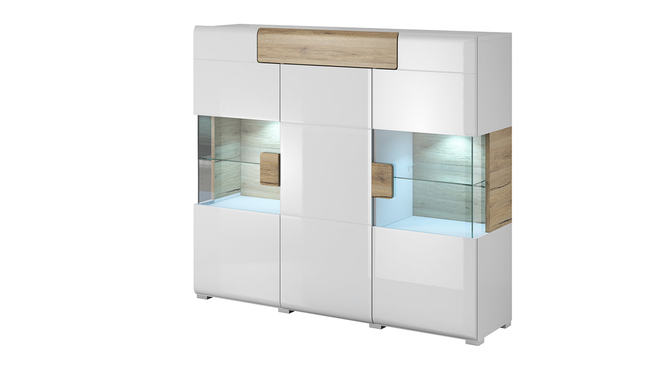 Chest of Drawers 3D1SZ TL46 TOLEDO san remo / white gloss