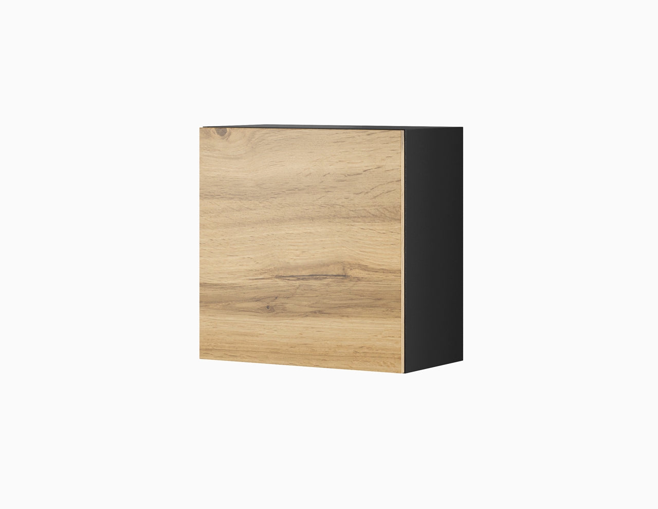 Wall mounted cabinet SQUARE VIGO VG10G black / oak wotan