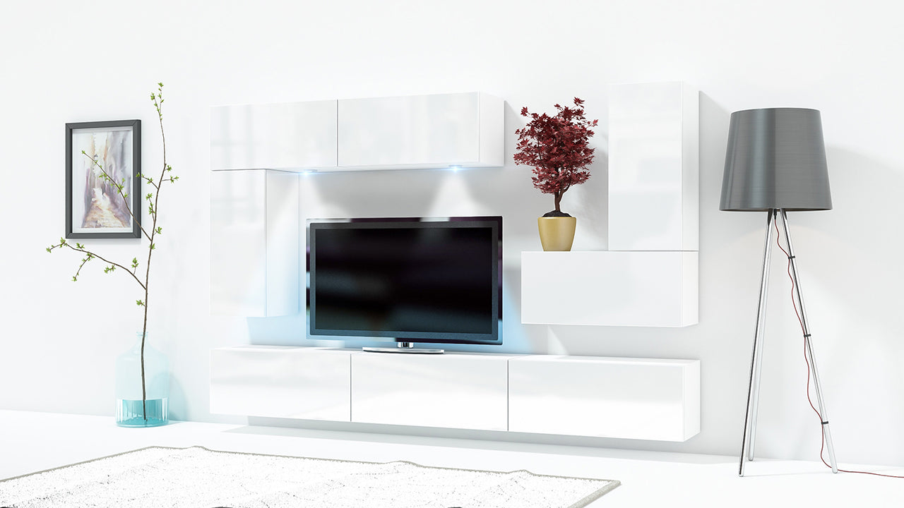 Wall Unit ONLY 3 white gloss