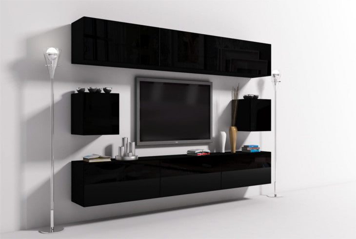 Wall Unit ONYX 11 black gloss