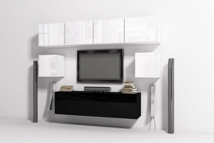 Wall Unit ONYX 13 white / black gloss