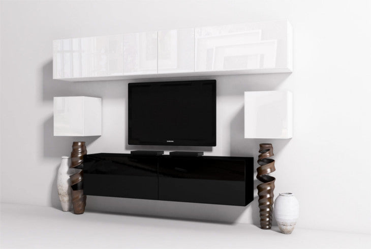 Wall Unit ONYX 15 white / black gloss