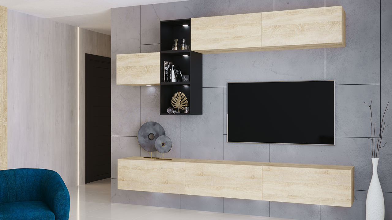 Wall Unit ONYX 4 sonoma oak / black