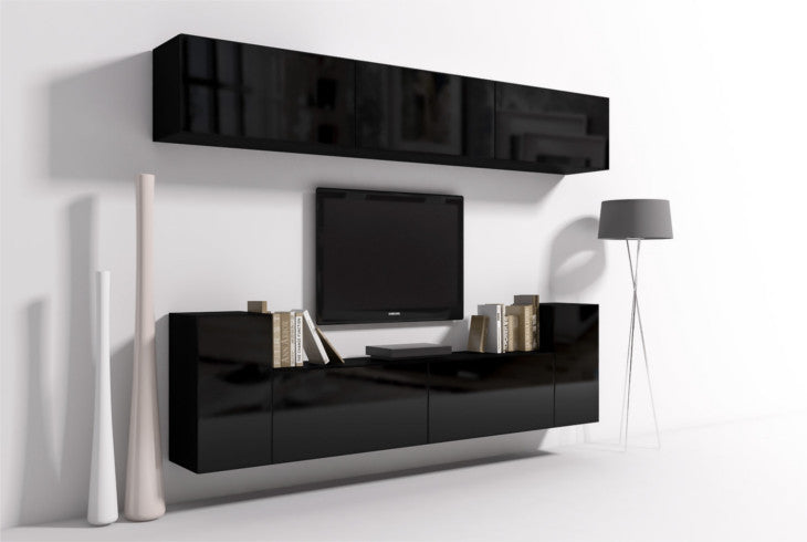 Wall Unit ONYX 6 black gloss