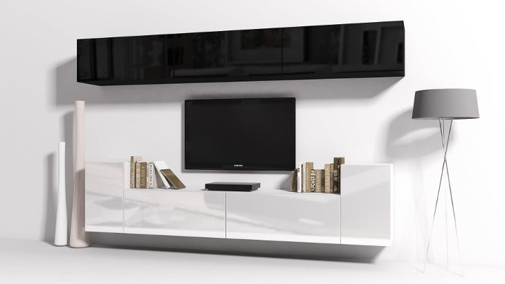 Wall Unit ONYX 6 black / white gloss