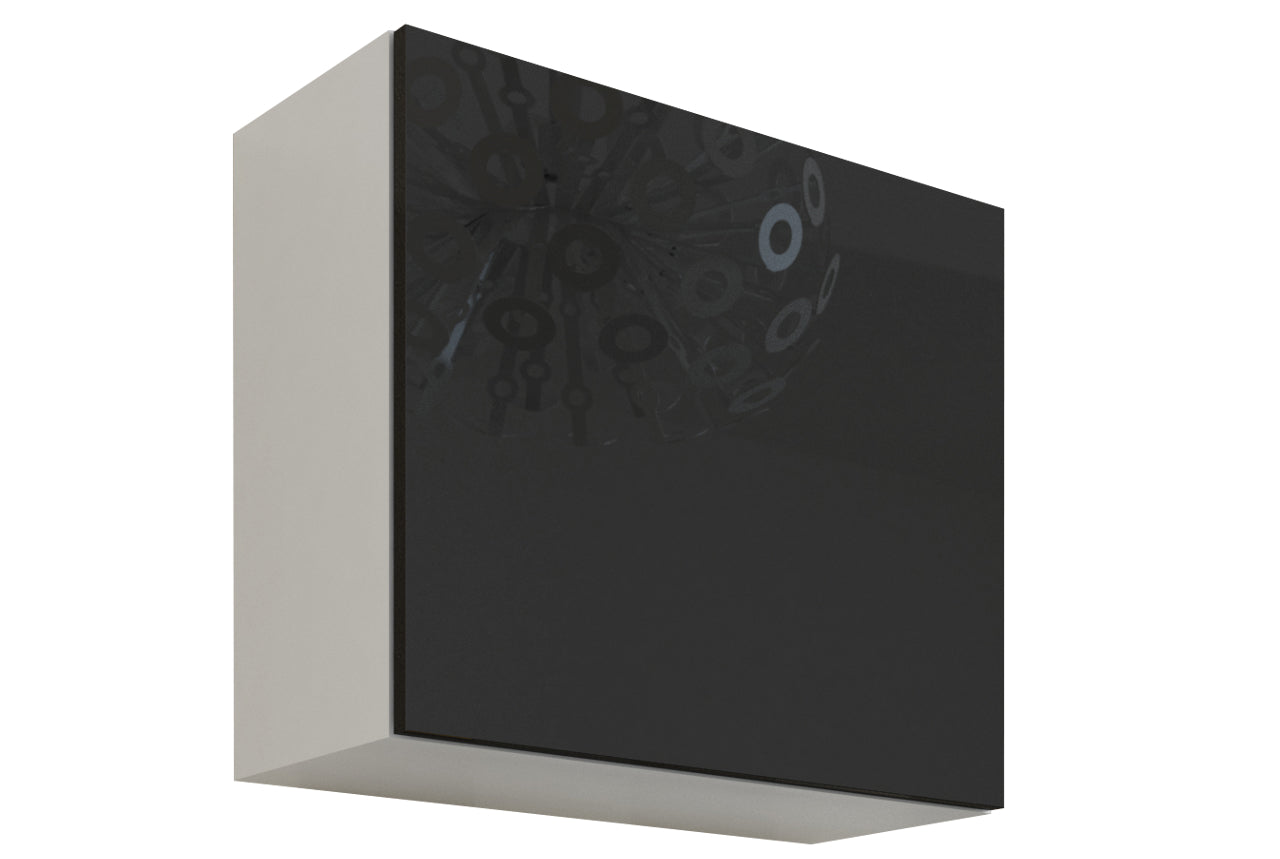 Wall mounted cabinet SQUARE VIGO VG10B white / black gloss