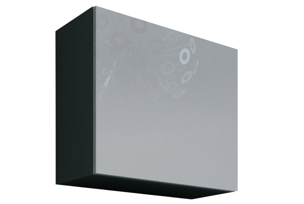 Wall mounted cabinet SQUARE VIGO GREY B VG10 grey / white gloss