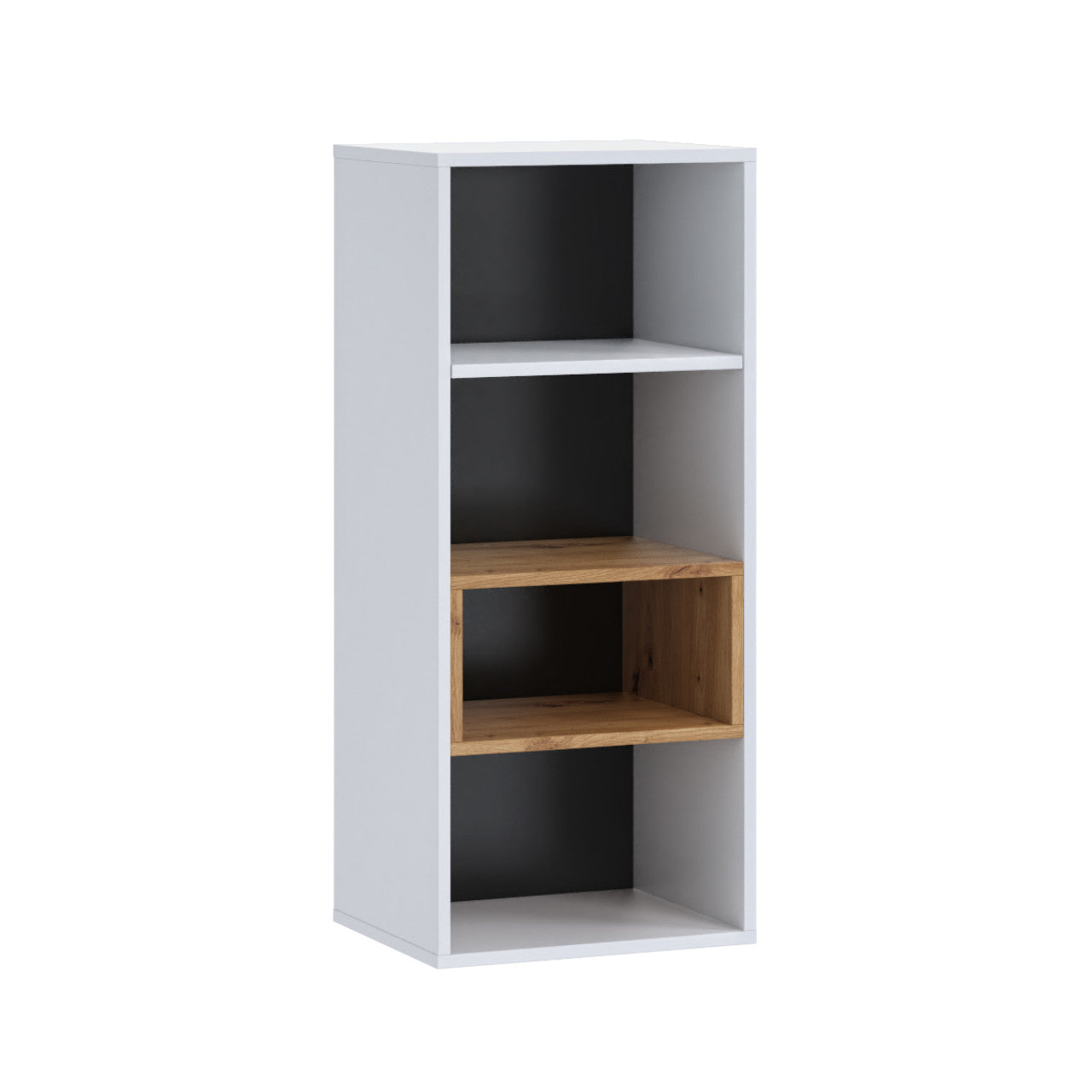 Wall mounted display cabinet OLIER OE12 white / oak artisan