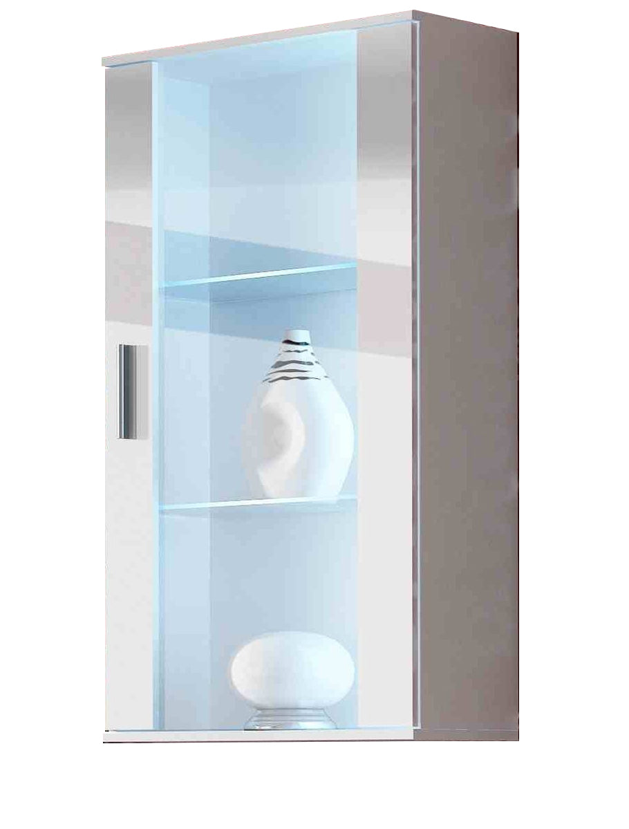 Wall mounted display cabinet SOHO SH2A white gloss