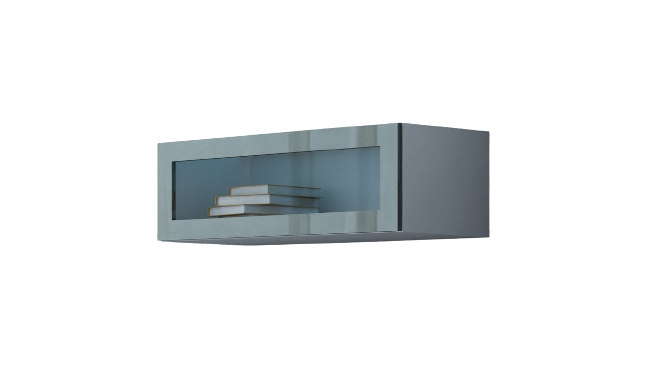 Wall mounted display cabinet VIGO GREY A 90 VG6 white / grey gloss