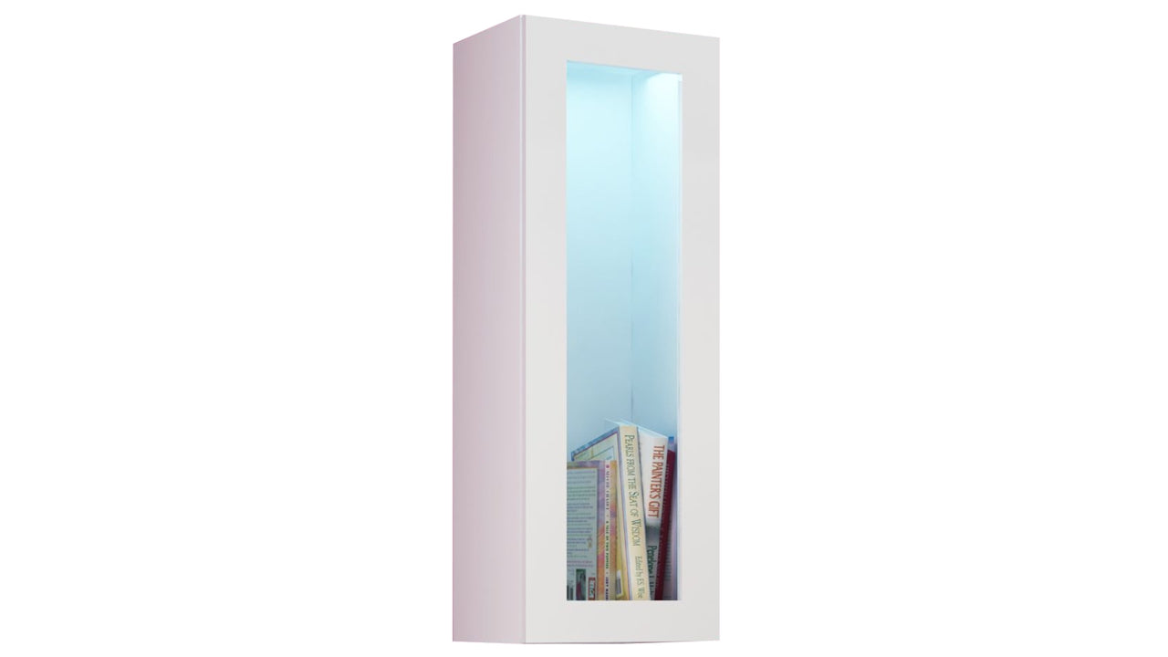 Wall mounted display cabinet VIGO 90 VG6A white gloss