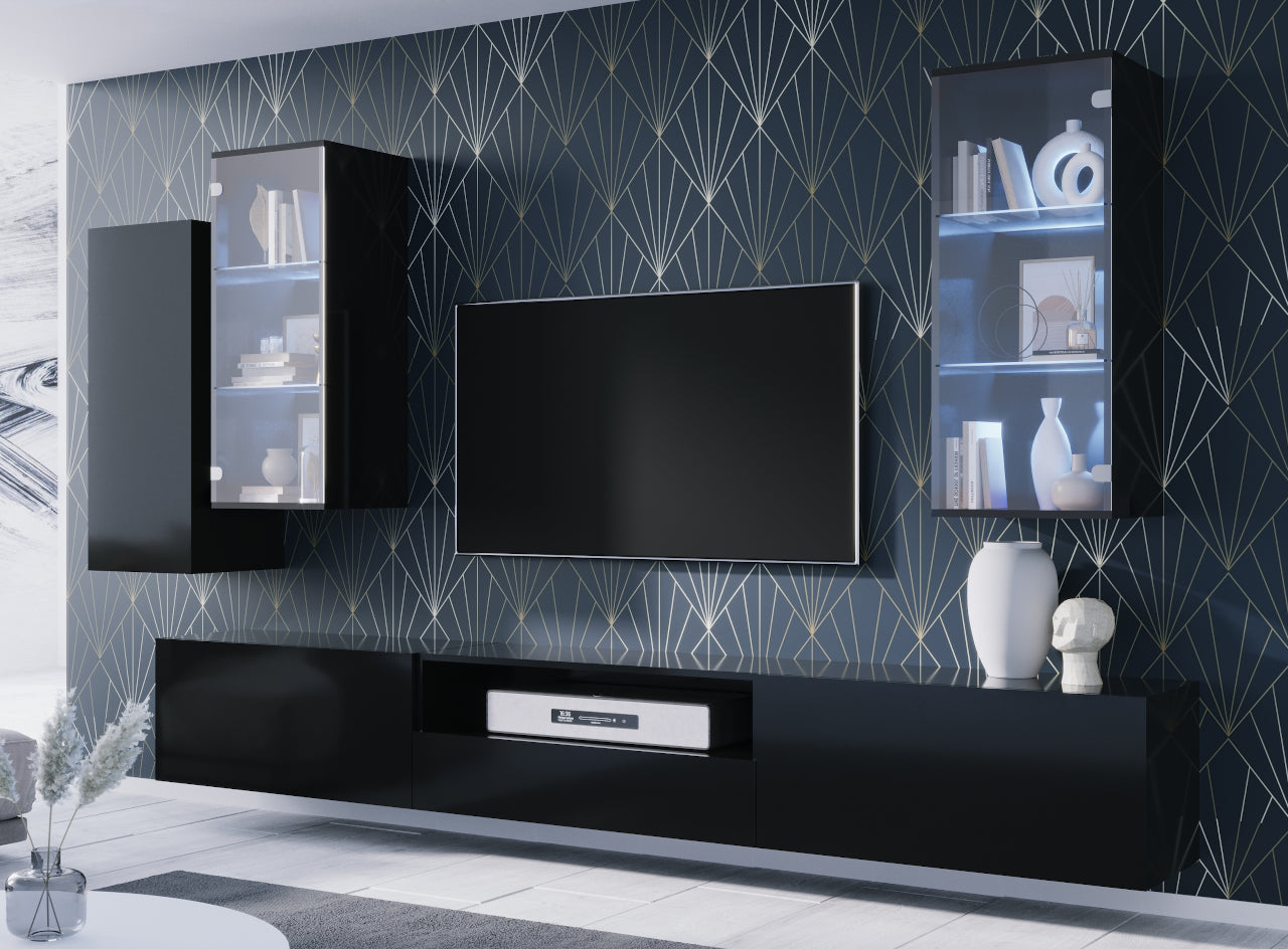 Wall Unit ONIVIO 1 black gloss