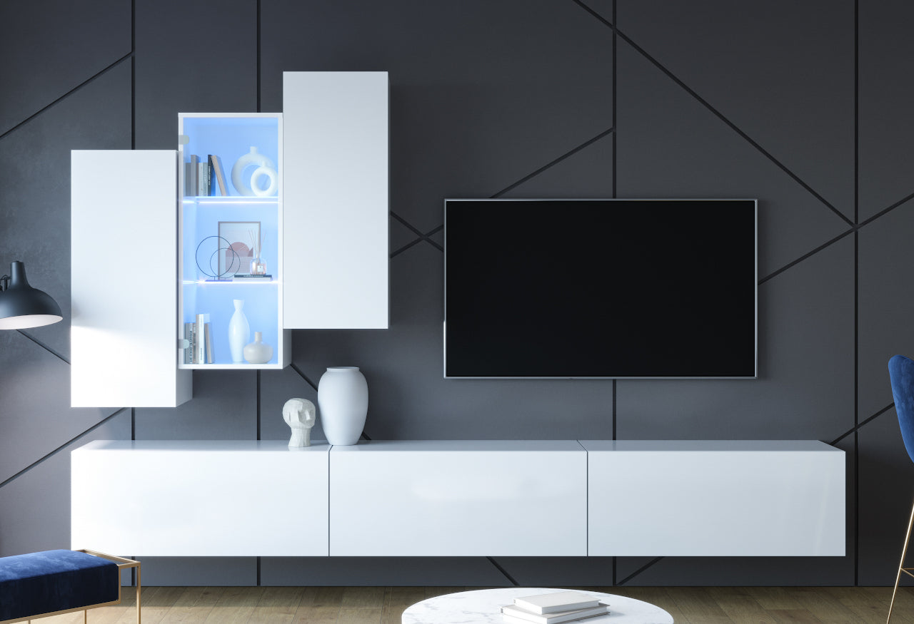 Wall Unit ONIVIO 2 white gloss