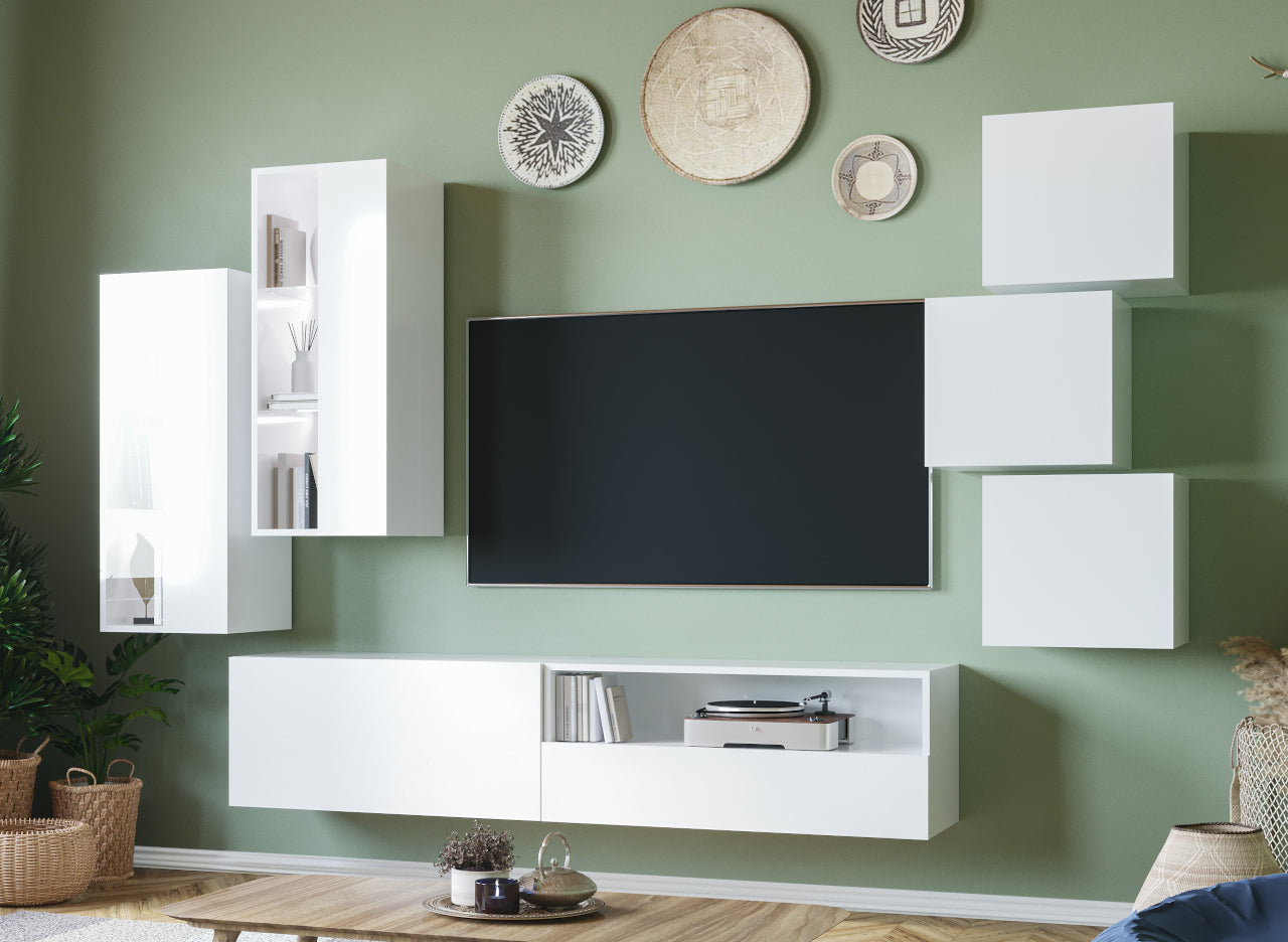 Wall Unit ONIVIO 7 white gloss