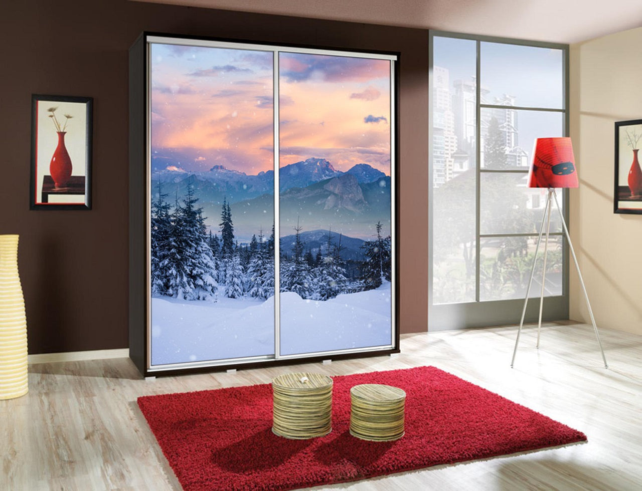 Sliding Wardrobe PENELOPA 155 WINTER